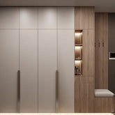 Trueliving 4 Loft Door wardrobe Laminated Finish & PU Finish (6Ft *2Ft *9Ft -1828.8MM X 609MM X 2743.2MM)